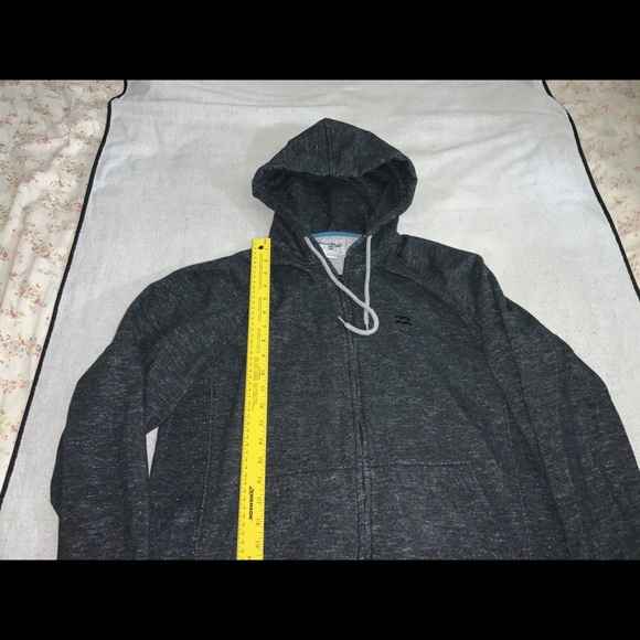 BILLABONG Long Sleeve Zipper Hoodie Used Gray XL